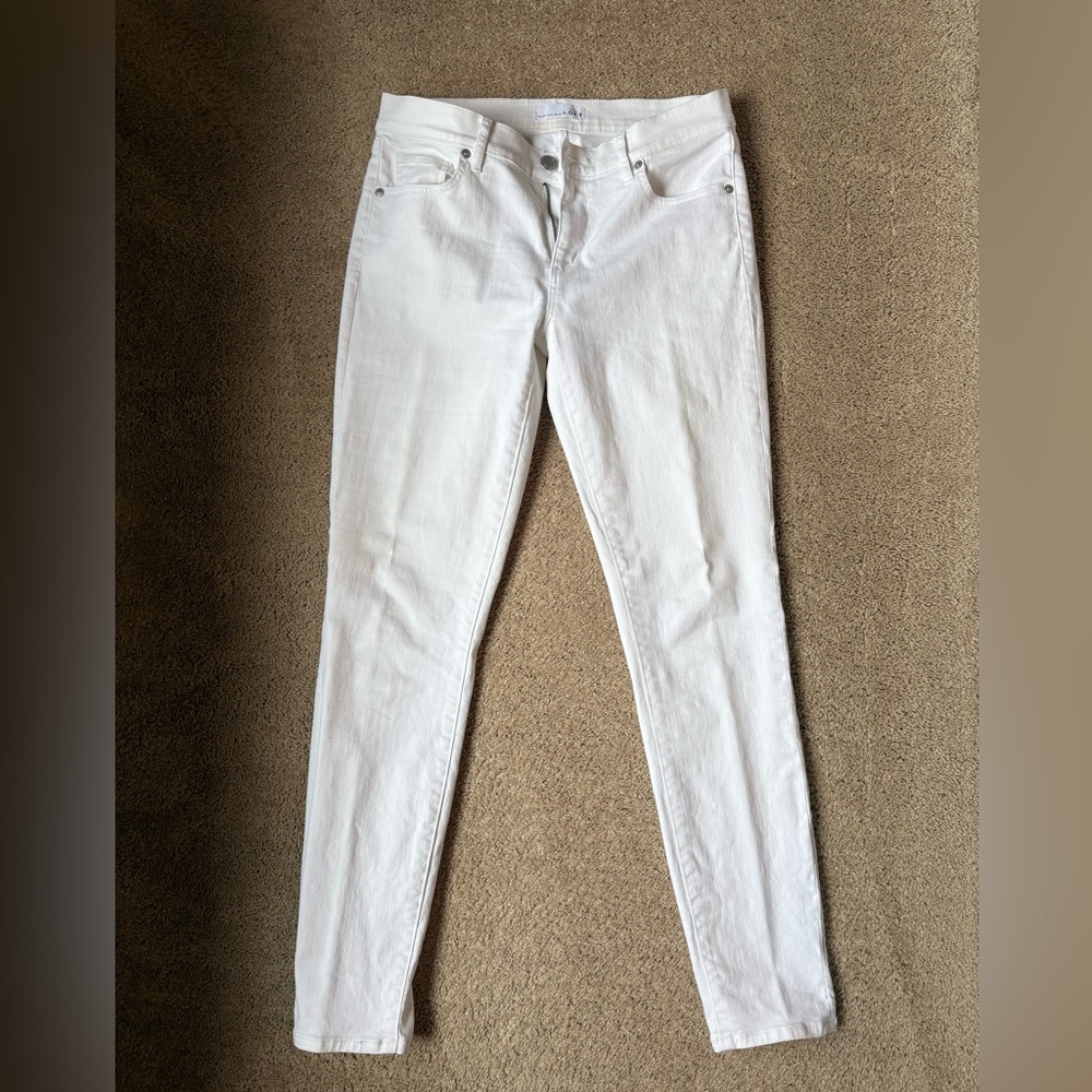LOFT White Skinny Jeans Smooth Finish